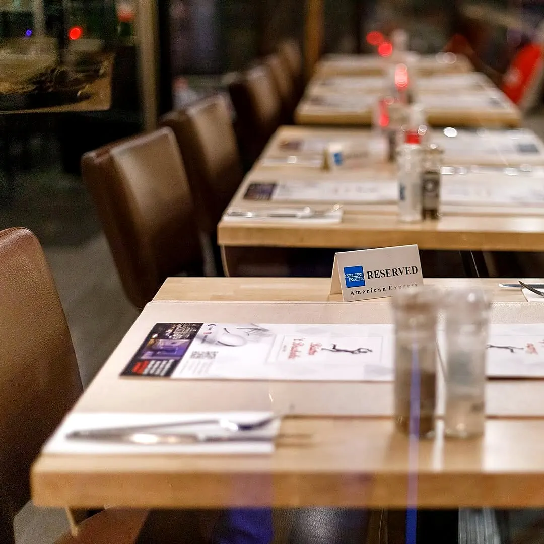 Laid tables in the dining room of 't Braboke